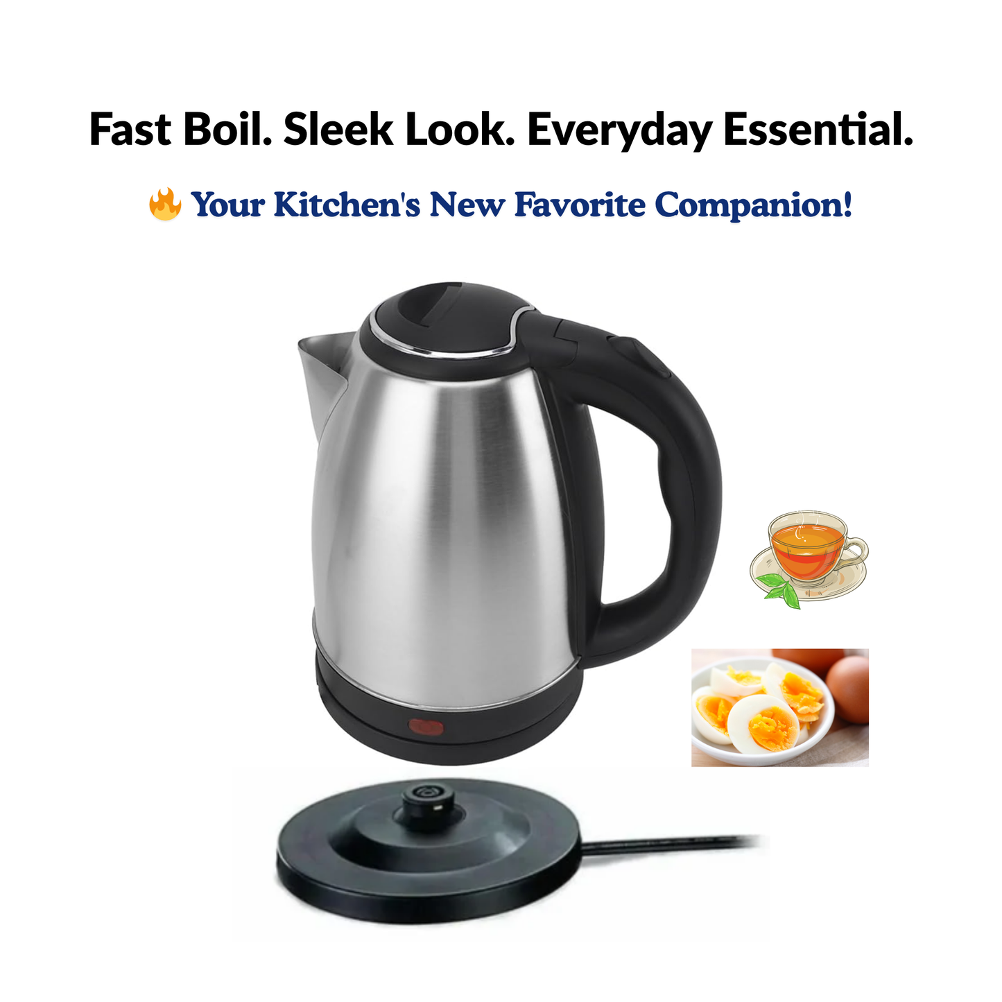 2L Smart Electric Kettle – Fast Boil, Auto Shut-Off & Sleek Design ⚡